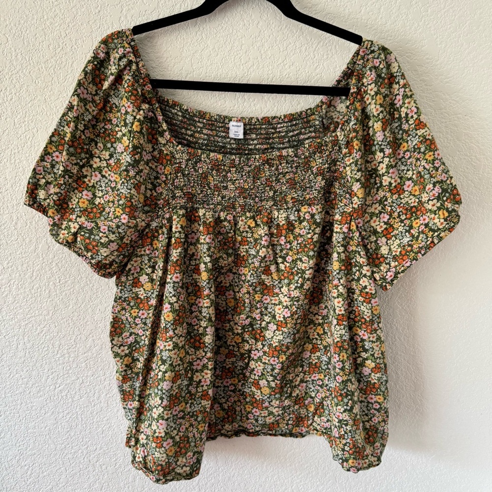 Old Navy Women’s XXL Floral Print Blouse Perfect for Spring!